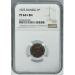 Free City of Danzig, 1 pfennig 1923 - NGC PF64+ BN - PROOF