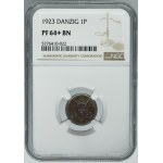 Free City of Danzig, 1 pfennig 1923 - NGC PF64+ BN - PROOF