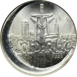 DESTRUKT, 100.000 złotych 1990 Solidarność - TYP B - NGC MS64