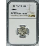 10 groszy 1923 - NGC MS66