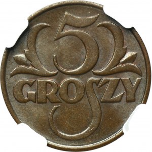 5 groszy 1931 - NGC MS64 BN