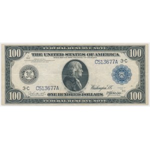 USA, Blue Seal, Filadelfia, 100 dolarów 1914 - 3C - Burke & McAdoo -