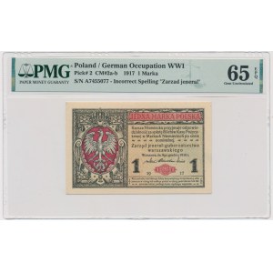 1 mark 1916 - General - A - PMG 65 EPQ