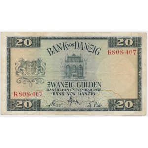 Danzig, 20 Gulden 1937 - K -