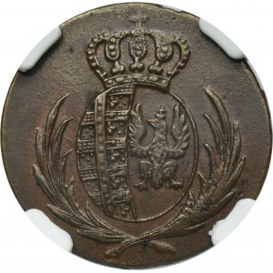 Księstwo Warszawskie, 1 grosz Warszawa 1812 IB - NGC AU58 BN