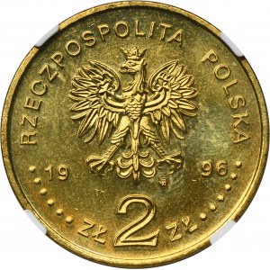 2 złote 1996 Zygmunt II August - NGC MS66