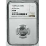 20 pennies 1949 Aluminum - NGC MS67