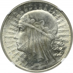 Głowa Kobiety 10 złotych Warszawa 1932 - NGC MS63