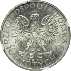 Głowa Kobiety 10 złotych Warszawa 1932 - NGC MS63