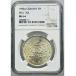 Niemcy, Republika Weimarska, 5 Marek Berlin 1931 A - Dąb - NGC MS64