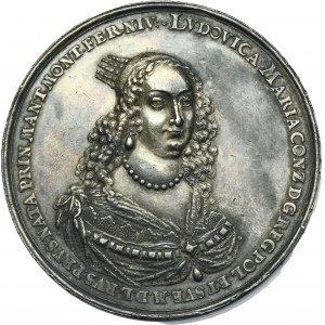 Ladislaus IV Vasa, Wedding Medal with Marie Louise Gonzaga 1646 - RARE