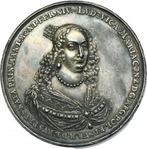 Ladislaus IV Vasa, Wedding Medal with Marie Louise Gonzaga 1646 - RARE