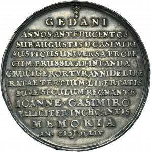 Jan II Kazimierz, Medal na 200-lecie przyłączenia Prus do Polski 1654