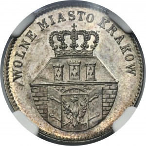 Wolne Miasto Kraków, 1 złoty 1835 - NGC MS62 PL - jak lustrzanka - RZADKOŚĆ