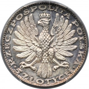 5 zloty 1928 Our Lady - PCGS SP65+ - PROOF LIKE