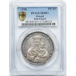 5 zloty 1928 Our Lady - PCGS SP65+ - PROOF LIKE