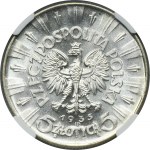 Piłsudski, 5 złotych 1935 - NGC MS66 - PIĘKNE