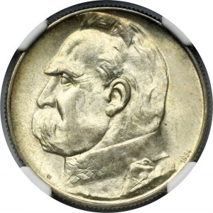 Piłsudski Strzelecki, 5 złotych 1934 - NGC MS63