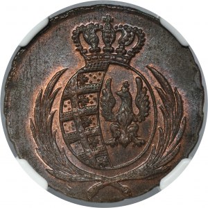 Księstwo Warszawskie, 3 grosze Warszawa 1812 IB - NGC MS64 BN