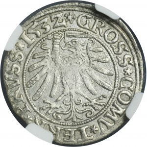 Sigismund I the Old, Groschen Thorn 1532 - PRVSSI/PRVSS - NGC MS64