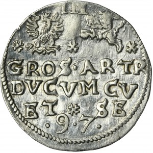 Duchy of Curland, Friedrich Kettler, 3 Groschen Mitau 1597