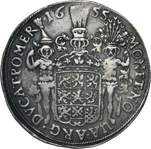 Pomerania, Swedish rule, Karl X Gustav, Thaler Stettin 1655 - RARE