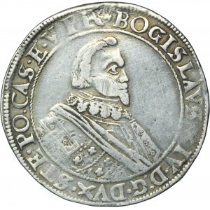 Pomorze, Księstwo Szczecińskie, Bogusław XIV, Talar Szczecin 1632 - BARDZO RZADKI, przebitka daty