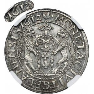 Zygmunt III Waza, Ort Gdańsk 1612 - NGC MS63 - RZADKI I PIĘKNY