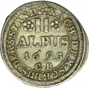 Allemagne, Archevêché de Mayence, Anselm Franz d'Ingelheim, 2 Albus 1693 CB