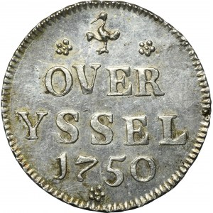 Netherlands, Province of Overijssel, Duit Kampen 1750 - VERY RARE, SILVER