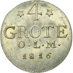 Germany, Grand Duchy of Oldenburg, Peter Friedrich Wilhelm, 4 Grosze Berlin 1816 OLM