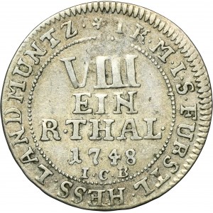 Germany, Landgraviate of Hessen-Kassel, Friedrich I, 1/8 Talara Kassel 1748 ICB