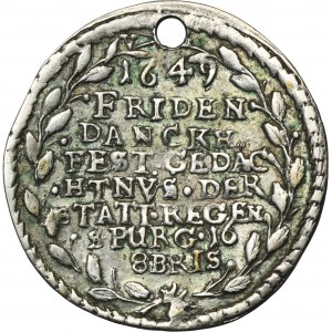 Germany, City of Regensburg, Ducat in silver 1649 - Peace of Westphalia