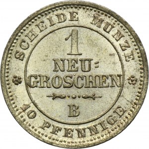 Germany, Kingdom of Sachsen, Johann V, 1 Neugroschen Dresden 1867 B