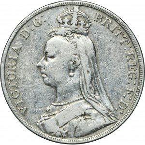 Wielka Brytania, Wiktoria, 1 Korona Londyn 1890
