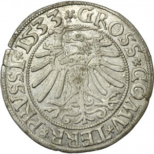 Zygmunt I Stary, Grosz Toruń 1533 - PRVSSI / PRVSSI - BARDZO RZADKI