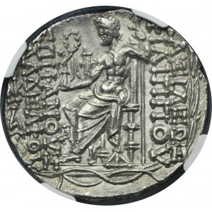 Grecja, Seleucydzi, Filip I Filadelfos, Tetradrachma - NGC Ch AU