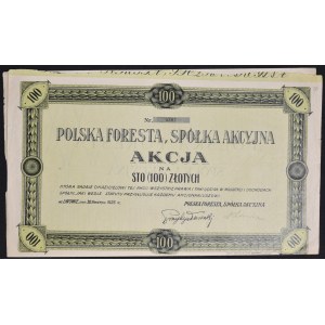 Poľská spoločnosť Foresta S.A., 100 PLN 1925