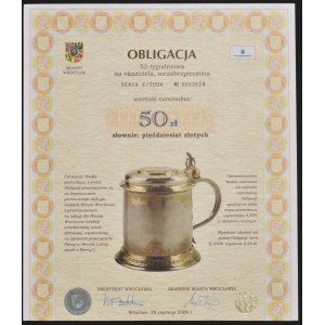 Wrocław, obligation à 4,5% Trésor d'or de Brême, 50 PLN 2006