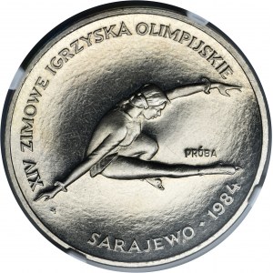 PRÓBA NIKIEL, 200 złotych 1984 Sarajewo - NGC PF67 CAMEO