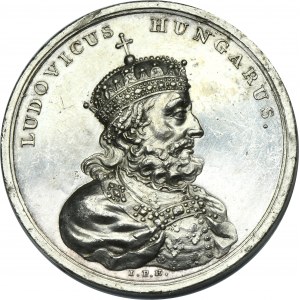 Medaile z královské suity Ludvíka Uherského - vzácná, stříbrná, holzhäeusser - KRÁSNÁ
