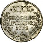 VZORKA, August III Sas, Koruna zlatá (30 grošov) Drážďany 1762 - VEĽKÁ rarita, ex. Potocki