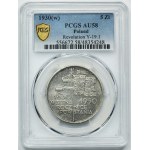 Sztandar, 5 złotych 1930 - PCGS AU58