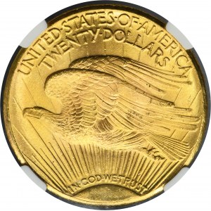 USA, 20 dolarů Philadelphia 1927 St. Gaudens - Double Eagle - NGC MS65+