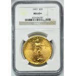 USA, 20 Dollars Philadelphia 1927 St. Gaudens - Double Eagle - NGC MS65+