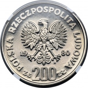 ÉCHANTILLON DE NICHOLS, 200 or 1980 Lake Placid - NGC PF66 CAMEO