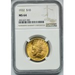 USA, $10 Philadelphia 1932 - Indianerkopf - NGC MS64