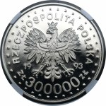 Vzorka NICHOLS, 300.000 PLN 1993 Zamosc - NGC PF70 ULTRA CAMEO