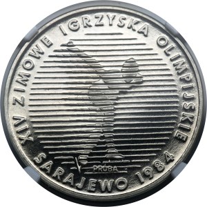 PRÓBA NIKIEL, 500 złotych 1983 Sarajewo - NGC PF70 ULTRA CAMEO