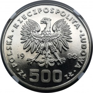 Vzorka NICHOLS, 500 zlatých 1983 Sarajevo - NGC PF70 ULTRA CAMEO